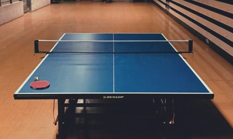 Indoor game room with table tennis